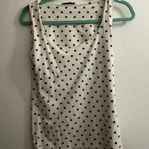 Zara Black and White Polka Dot Tank Top